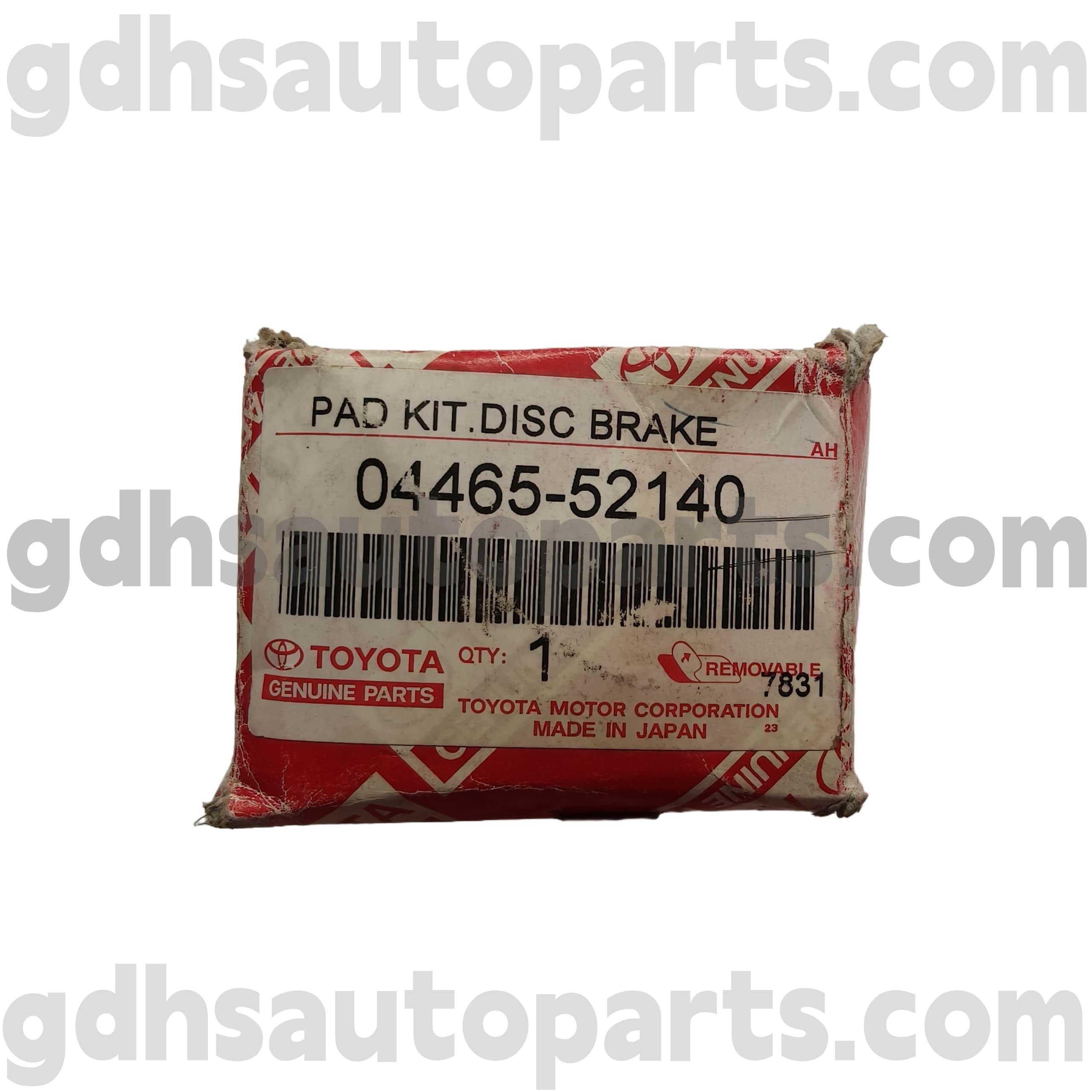 04456-52140 Toyota Orijinal hissələri Chassis No üçün ön əyləc yastıqları. AXP41 DLX