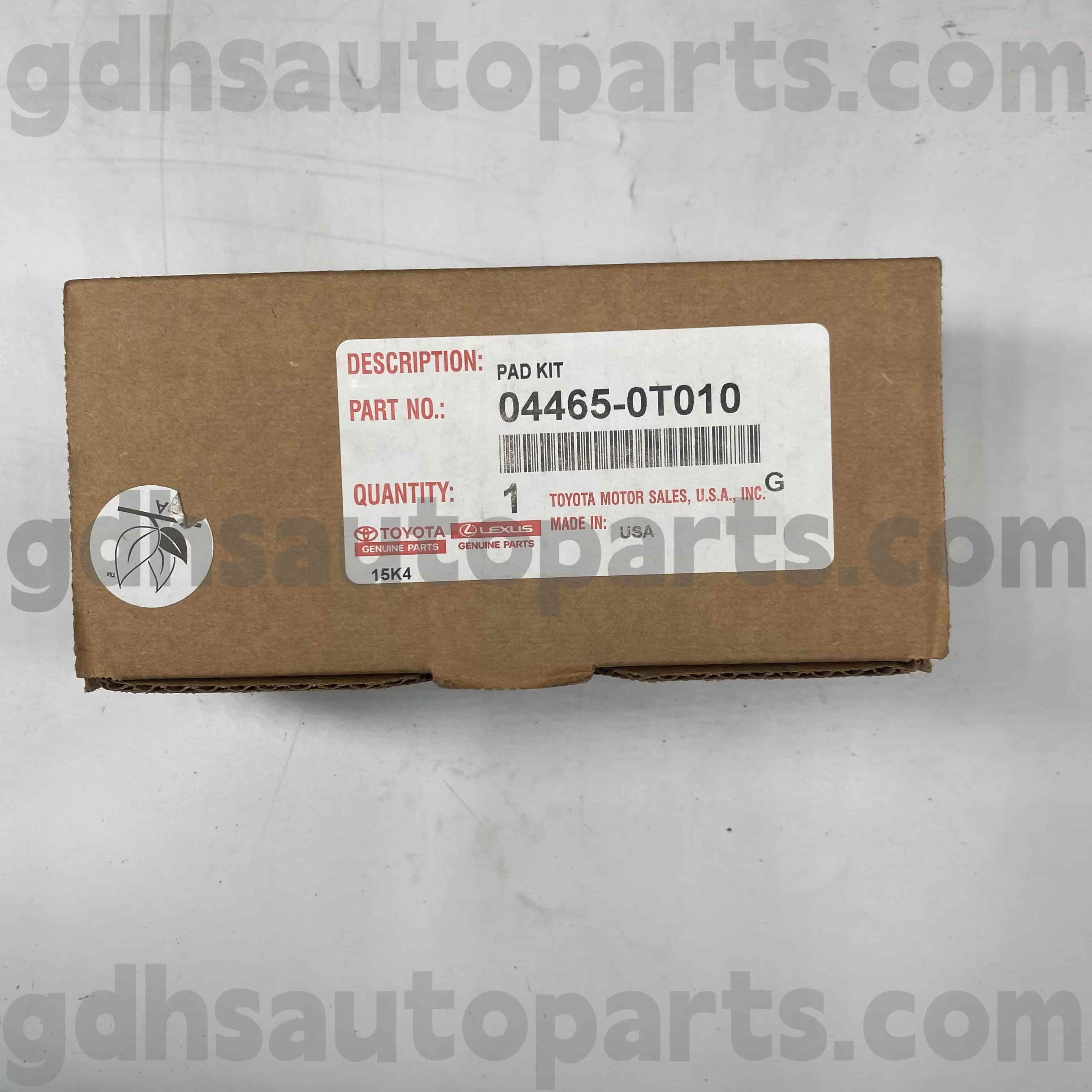 04465-0t010 Toyota Orijinal hissələri Venza Chassis No üçün ön əyləc yastiqciqlar. AGV1 # GGV1 #
