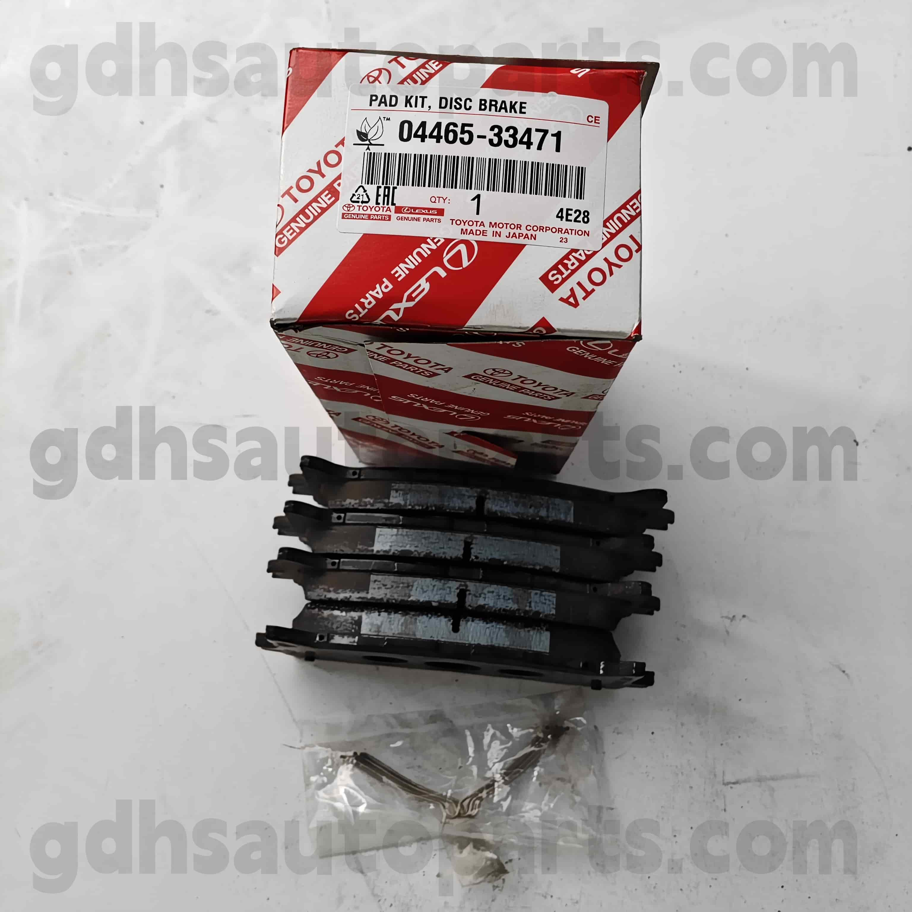04465-33477 Toyota Orijinal hissələri Camry üçün ön əyləc yastiqciqlar, lexus es240 / 350 şassis yox. ACV51, ASV50, AVV50.TAIW