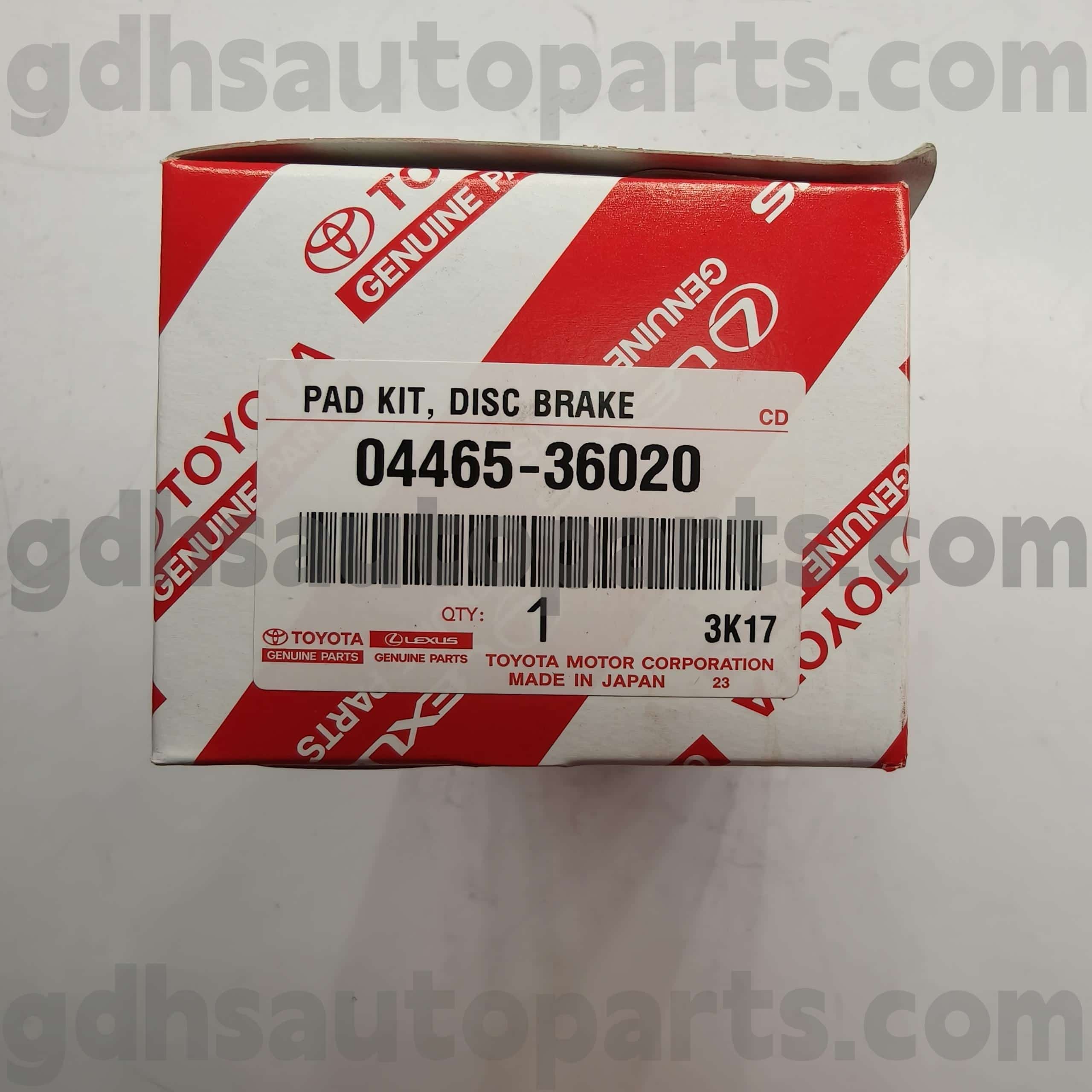 04465-36020 Toyota Orijinal hissələri Sahil gəmisi şassisi üçün ön əyləc yastıqları. Hzb rzb # bb4 #