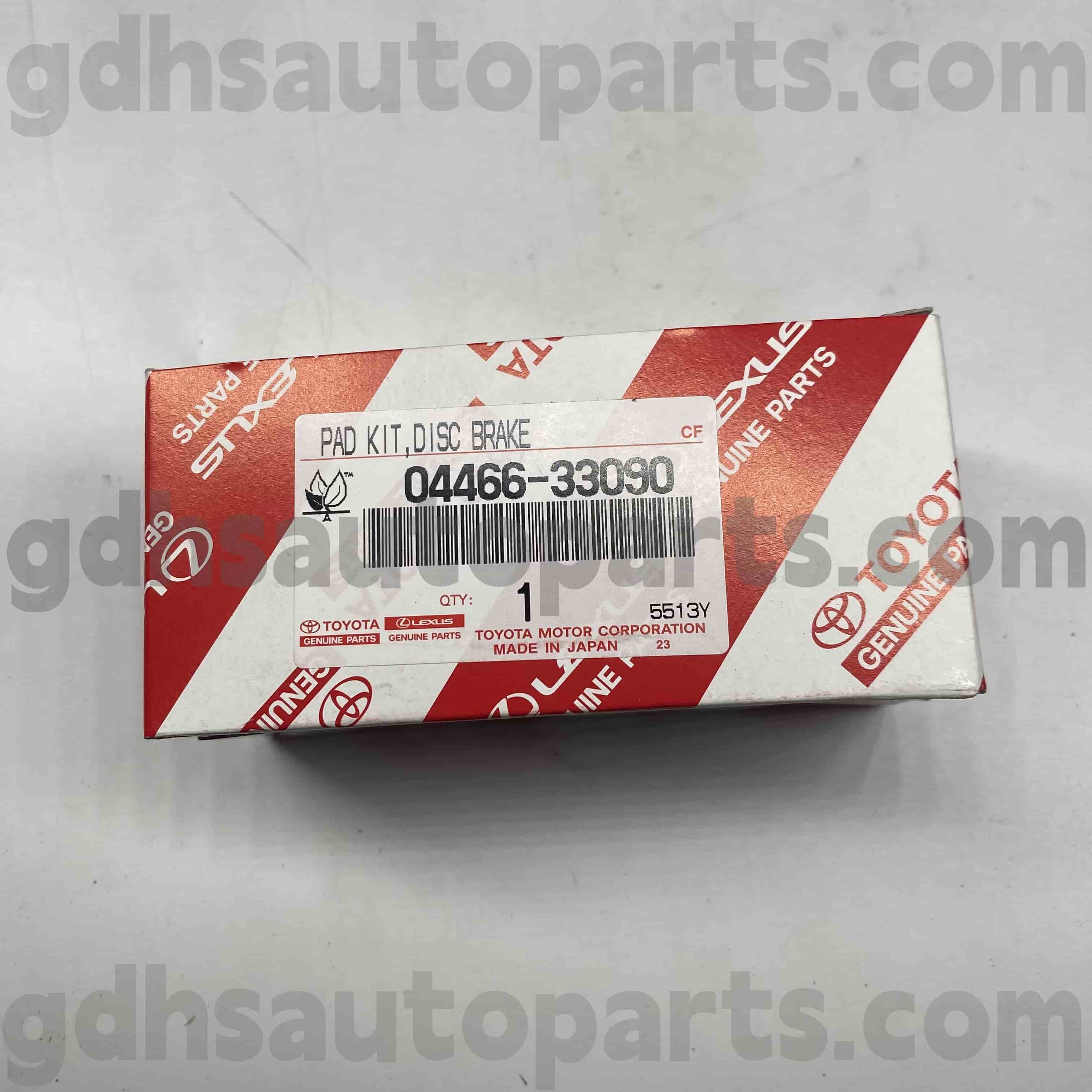 04466-33090 Toyota Orijinal hissələri Camry üçün arxa əyləc yastiqciqlar, Lexus ES300 / 330 şassisi yox. ACV30 mcv30 es
