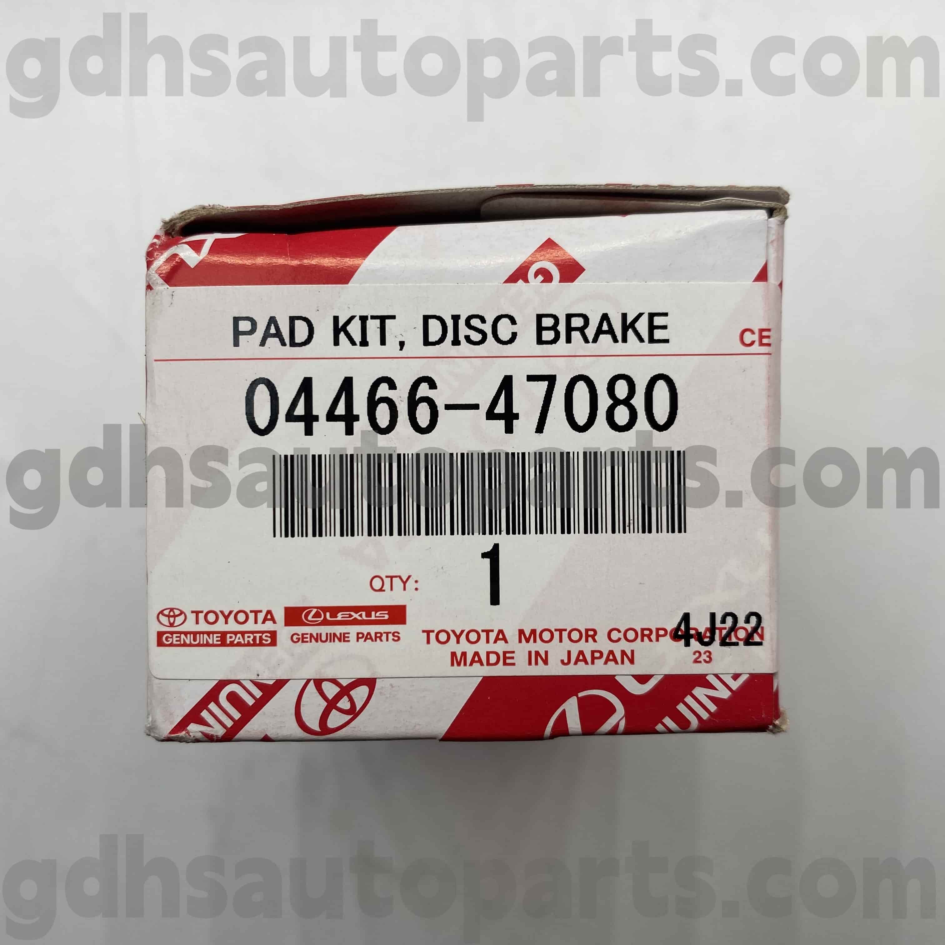 04466-47080 Toyota Orijinal hissələri, Corolla, Auris, Prius şassisi üçün arxa əyləc yastıqları. ZRE182 ZRE181