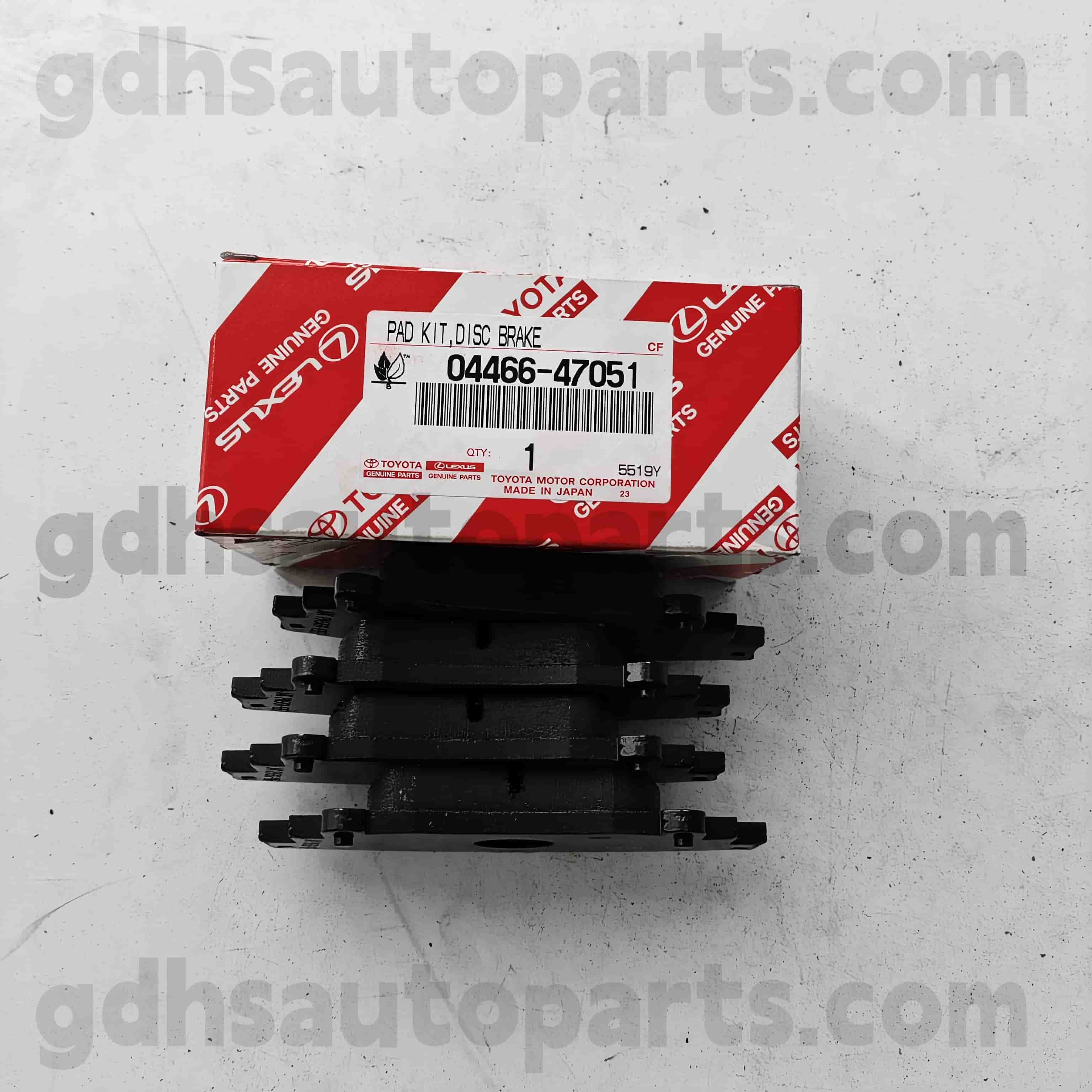 04466-60140 Toyota Orijinal hissələri, Land Cruiser Prado, Fortuner, Hilux Chassis No üçün arxa əyləc yastiqciqlar. GRJ150