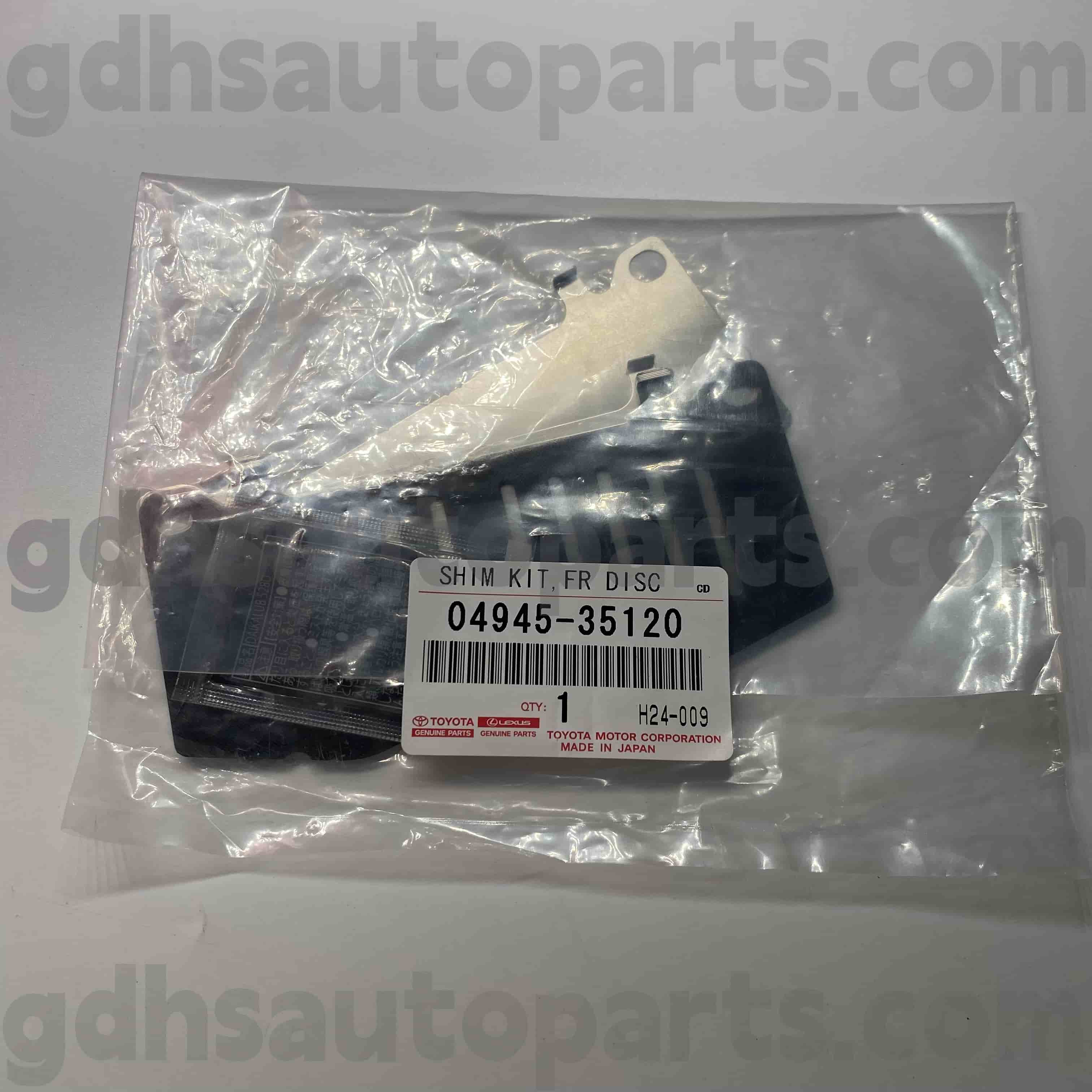 04945-35120 Toyota Orijinal hissələri əyləc səs izolyasiya yastığı, Land Cruiser Prado, Fortuner, Hilux şassisi yoxdur. Trj120