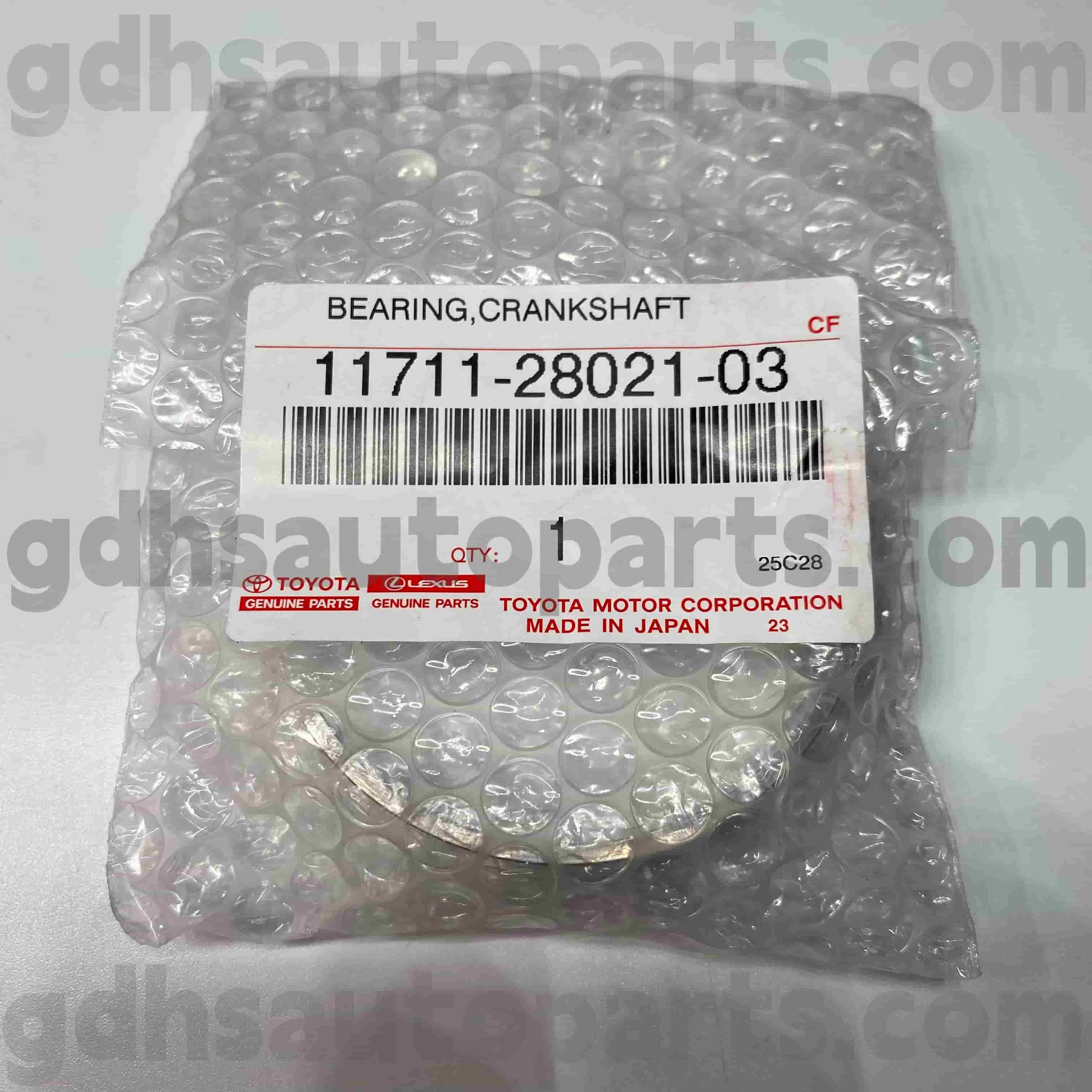 11711-28021-03 HARRIER, CAMRY, HARRIER Şassi NO.ACV30 ACR30 üçün Toyota Orijinal Ehtiyat hissələri Krank mili rulmanı