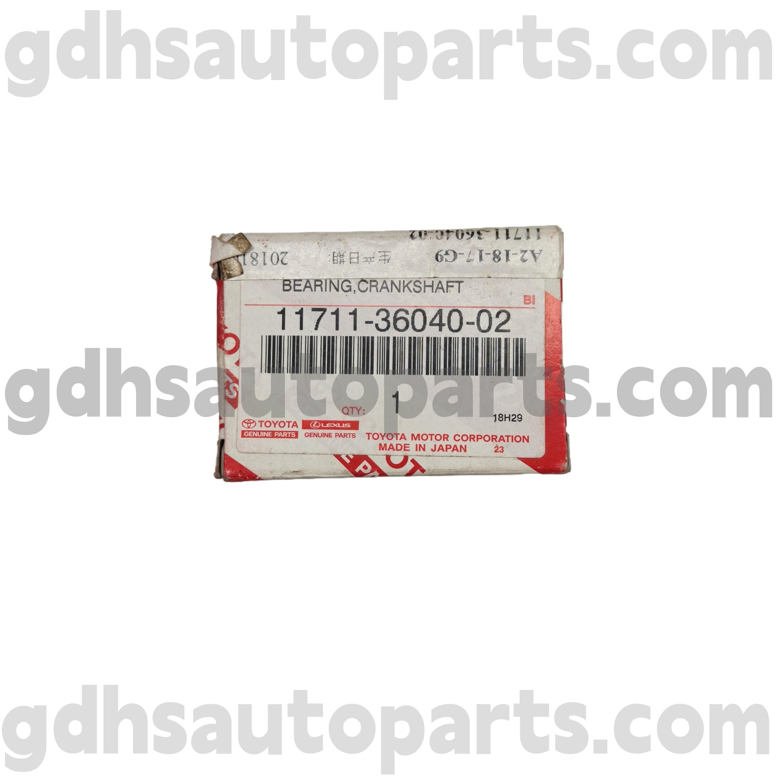 11711-36040-02 Toyota Orijinal Hissələri VENZA, SIENNA, CAMRY Şassi NO.AYH30 üçün Krank Mili Yastıqları